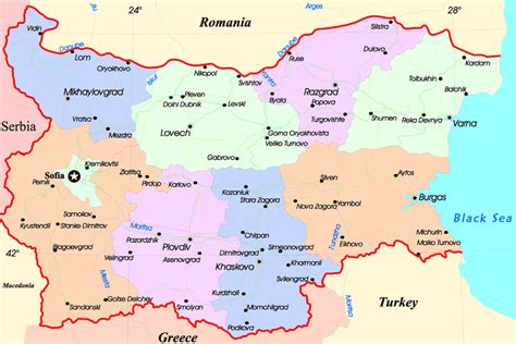 Bulgaristan haritası